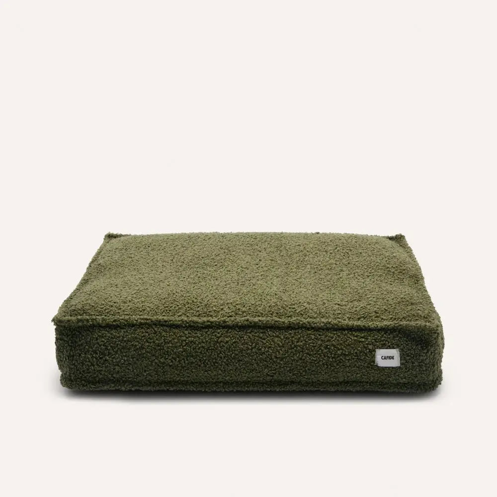 Cafide Hundeseng – Aftagelig & Vaskbar i Grøn Teddy-stof (Cuadra)