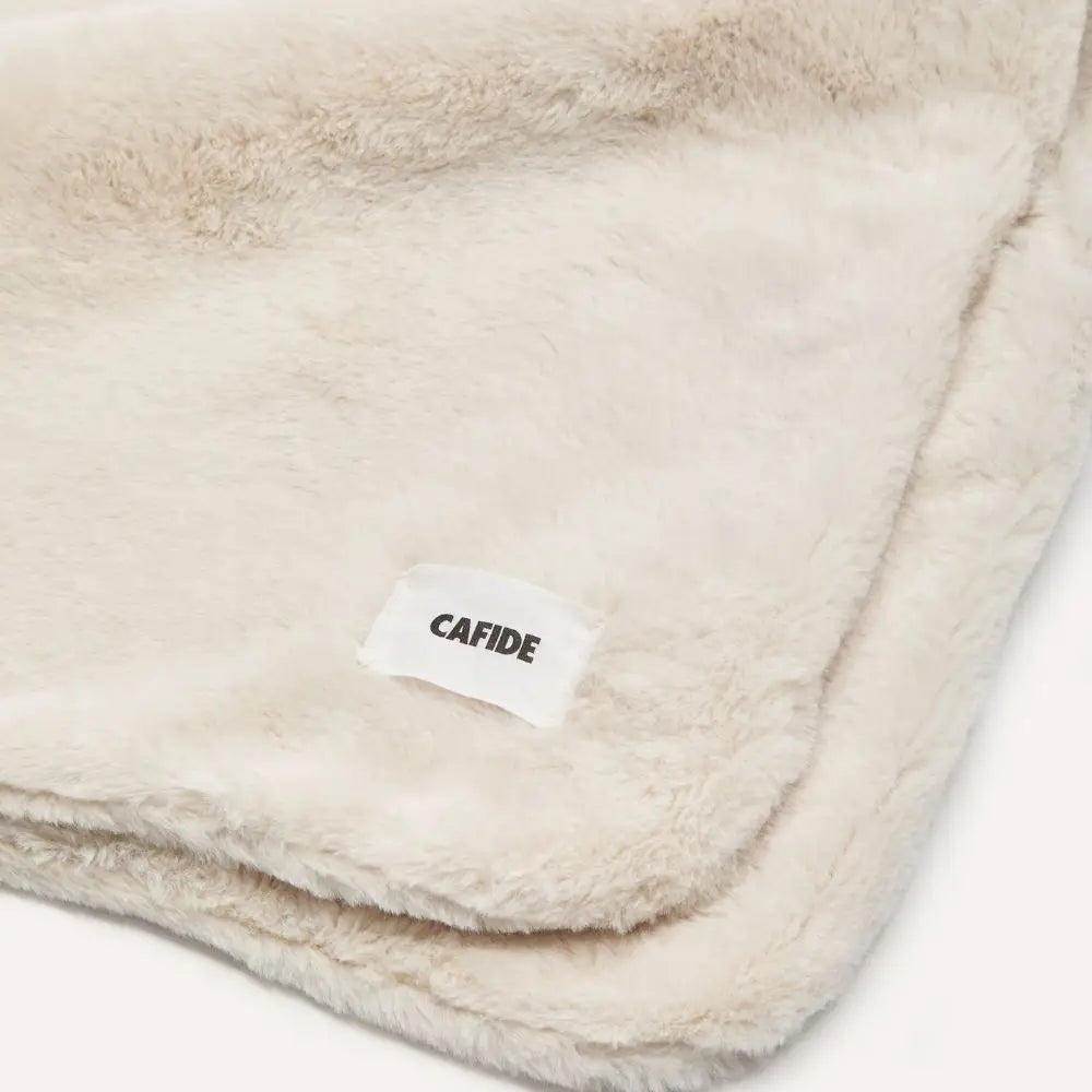 Cafide Hundetæppe – Lys Beige med håreffekt